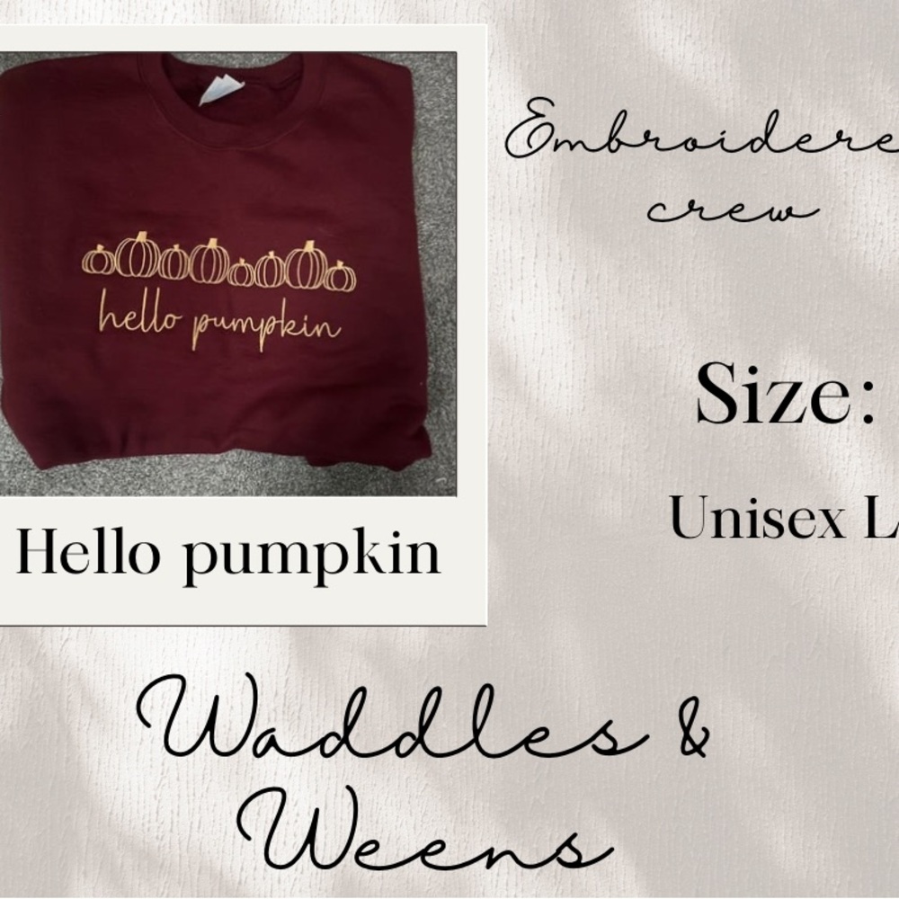 Burgundy Embroidered Sweater